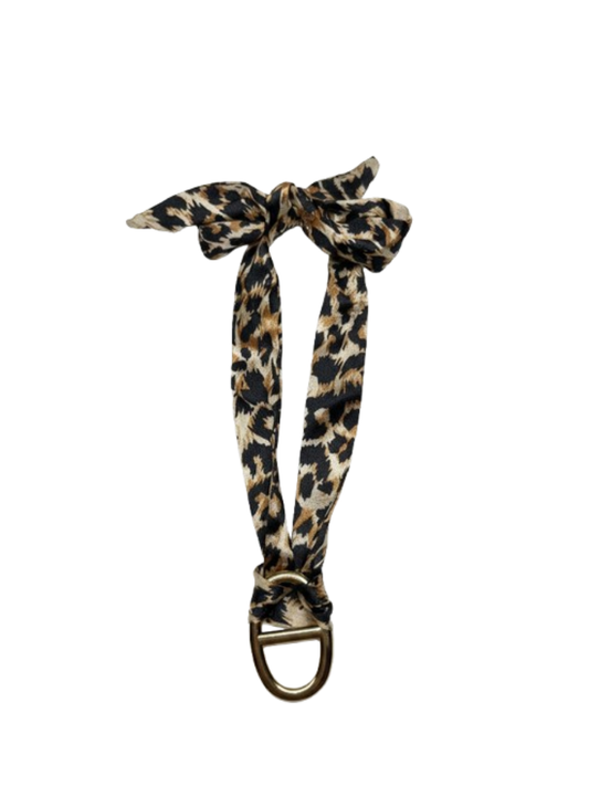 Collier ruban léopard & pendentif dorée  - Acier inoxydable